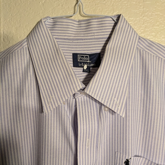 Polo by Ralph Lauren Men's Blue Striped Shirt Size Xxl Pre-owned - Picture 6 of 14